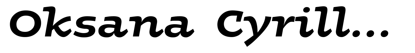 Oksana Cyrillic Bold Italic